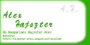 alex hajszter business card